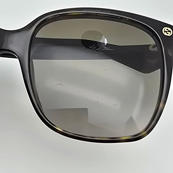 Gucci GG0022S 003 Dark Havana Frame Grey Gradient Lens Square Sunglasses w/ Case - Picture 13 of 16